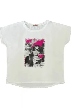 Mixed Brands - Tshirt woman pink 3661 - White