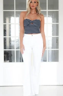 Mixed Brands - Tube top 9576 - Striped Marine