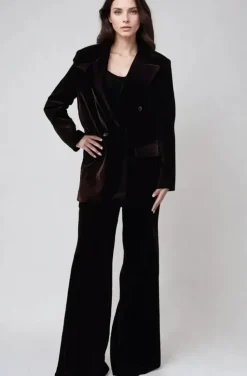 Mixed Brands - Velvet Blazer 333 - Bordeaux