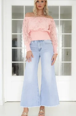 Mixed Brands - Wide flare jeans 2289 - Light Blue