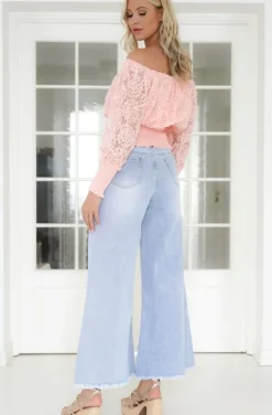 Mixed Brands - Wide flare jeans 2289 - Light Blue