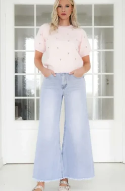 Mixed Brands - Wide flare jeans 2289 - Light Blue