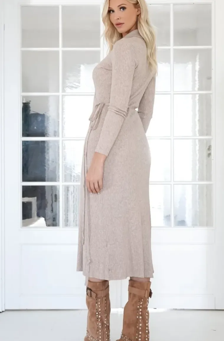 Mixed Brands - Wrap Dress 7007 - Fango Chiaro