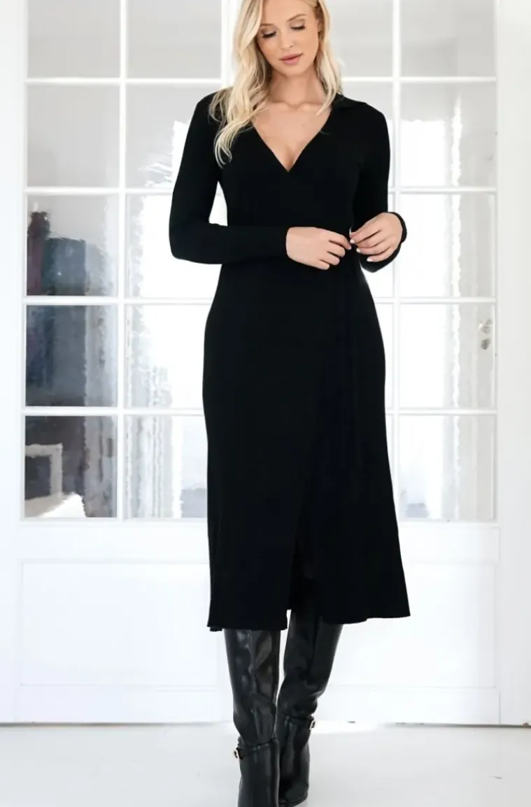 Mixed Brands - Wrap Dress 7007 - Black