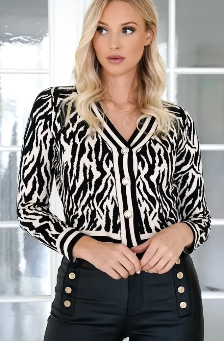 Mixed Brands - Zebra cradigan 285