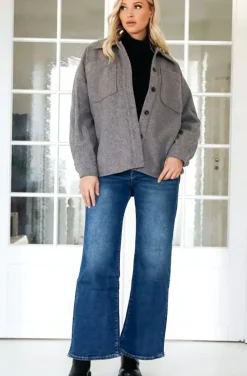 NORR - Badine Oversized Shirt Grey Melange