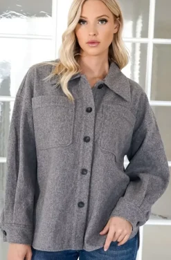 NORR - Badine Oversized Shirt Grey Melange