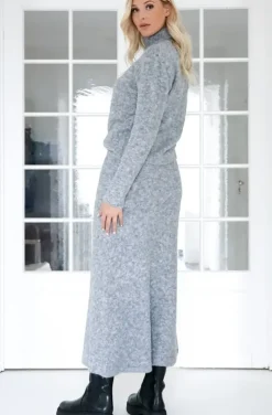 NORR - Filine HN Knit Top - Light Grey Melange