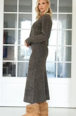 Norr - Filine Knit Cardigan - Dark Brown