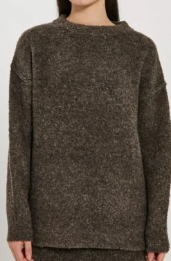 Norr - Filine Knit Top - Dark Brown