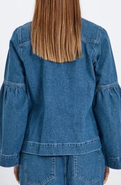 NORR - Hannali LS Denim Jacket - Medium Blue