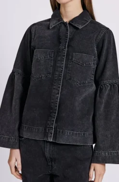 Norr - Hannali LS Denim jacket - Black wash