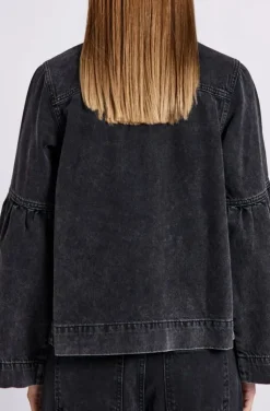 Norr - Hannali LS Denim jacket - Black wash
