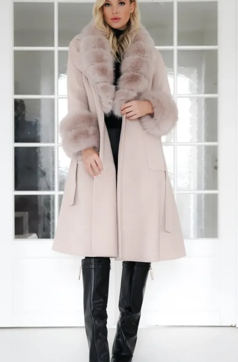 Plain Vanilla - Amazing coat with Faux for Details - Sand