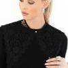Plain Vanilla - Fake Collar Large Lace Black C006
