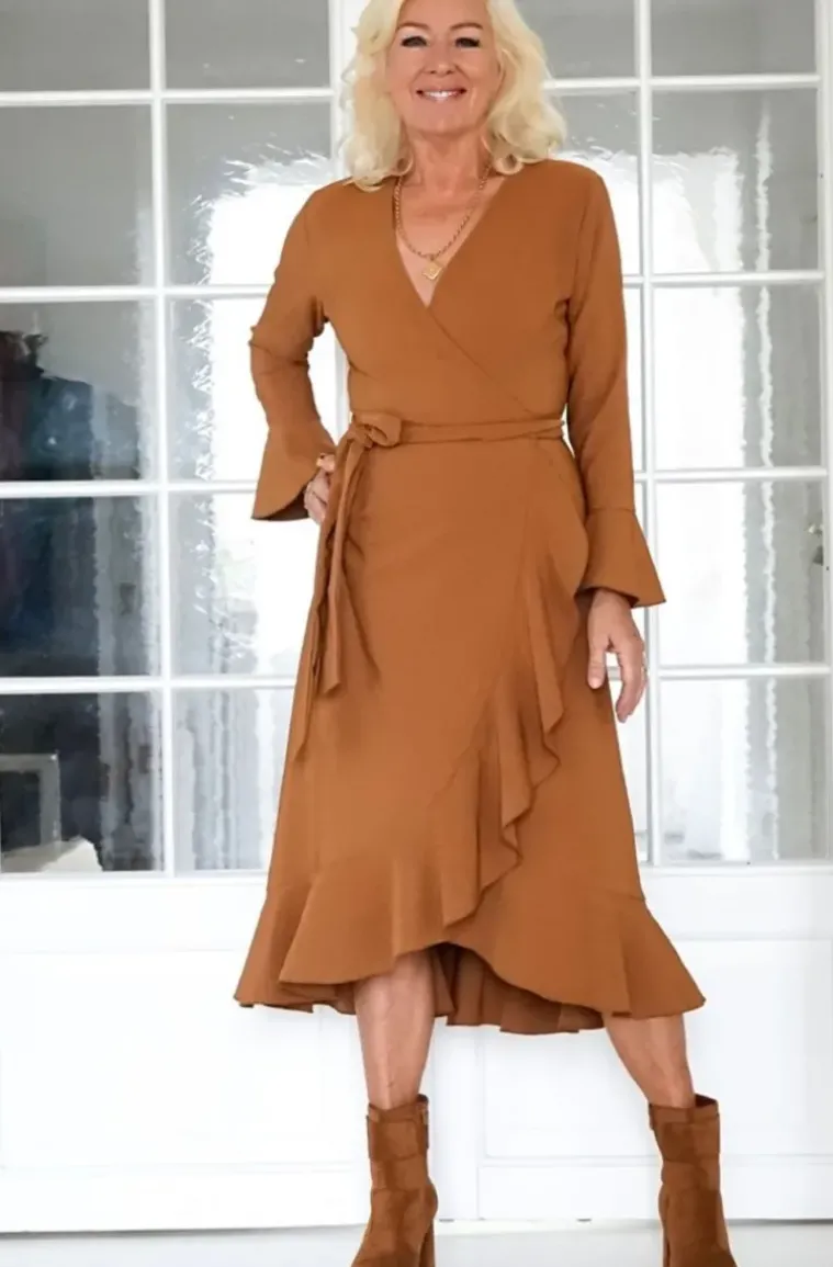 Susanne Nordström <3 Blond Hour - The Perfect Wrap Dress - Camel bi-stretch