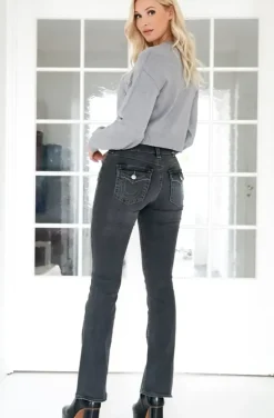 True Religion - Becca Mid Rise Bootcut Flap - Charcoal