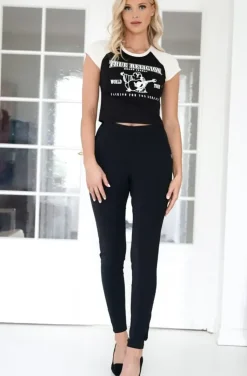 True Religion - Buddha Raglan bby tee- Jet Black