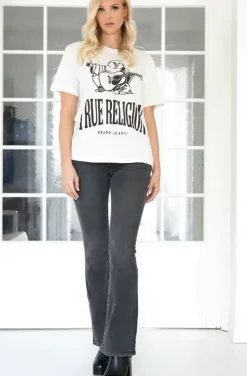 True Religion - Crackle Vintage Tee - Winter White