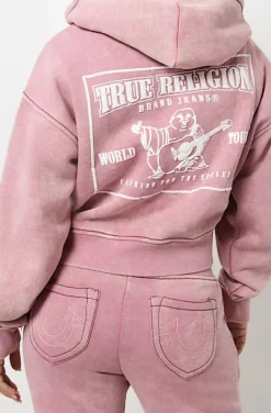 True Religion - Washed old mutli srs Hoodie - Heather Rose