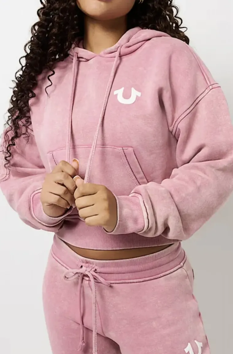 True Religion - Washed old mutli srs Hoodie - Heather Rose