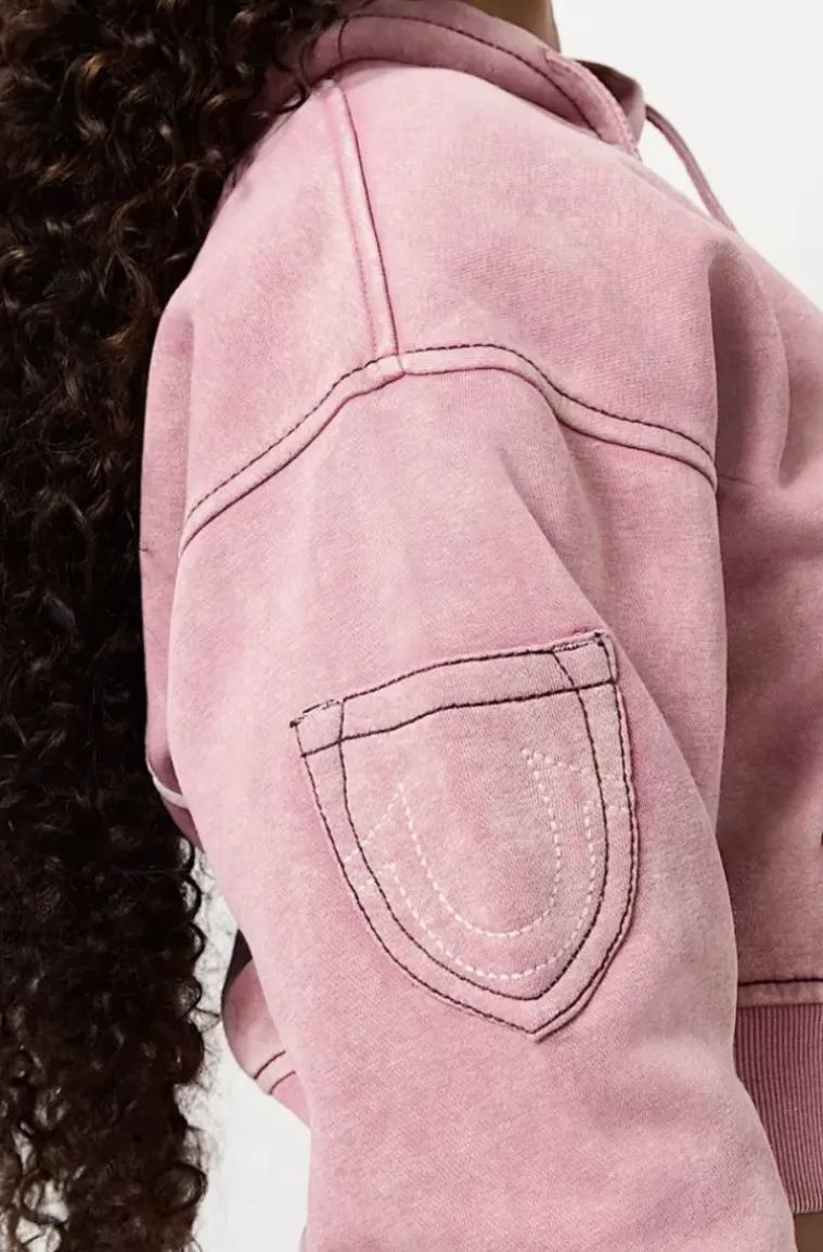 True Religion - Washed old mutli srs Hoodie - Heather Rose