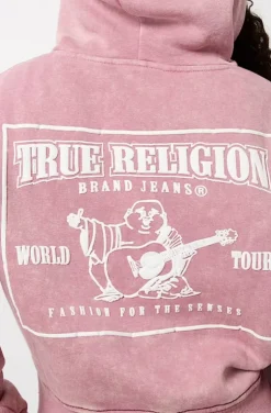 True Religion - Washed old mutli srs Hoodie - Heather Rose