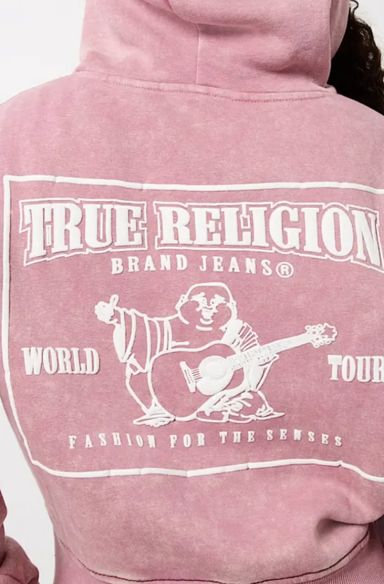 True Religion - Washed old mutli srs Hoodie - Heather Rose