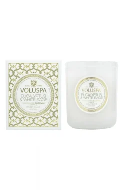 Voluspa - Classic Boxed Candle 60tim - Eucalyptus & White Sage