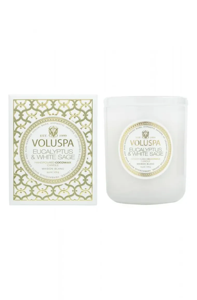 Voluspa - Classic Boxed Candle 60tim - Eucalyptus & White Sage