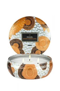 Voluspa - Spiced Pumpkin Latte 3-Wick Decorative Tin
